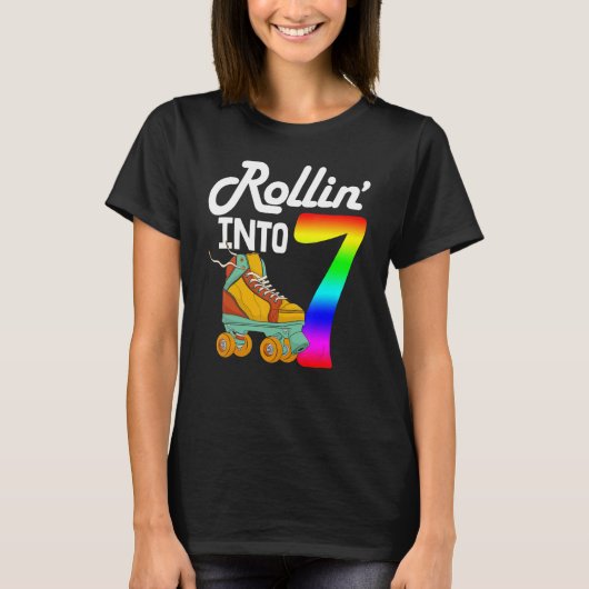 T-shirt Rollin En 7 Femmes Patinage Rolling Chaussures Bir (Devant)
