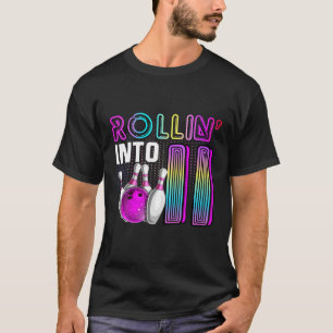 T-shirt Rollin Into 11 Bowling Anniversaire Fête 11E Anniv