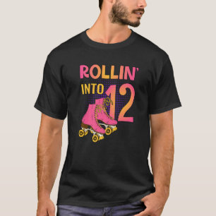 T-shirt Rollin' Into 12 Roller Girl 12e Anniversaire Sk