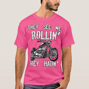 T-shirt Rollin' Renegade Ride Attitude drôle Moto
