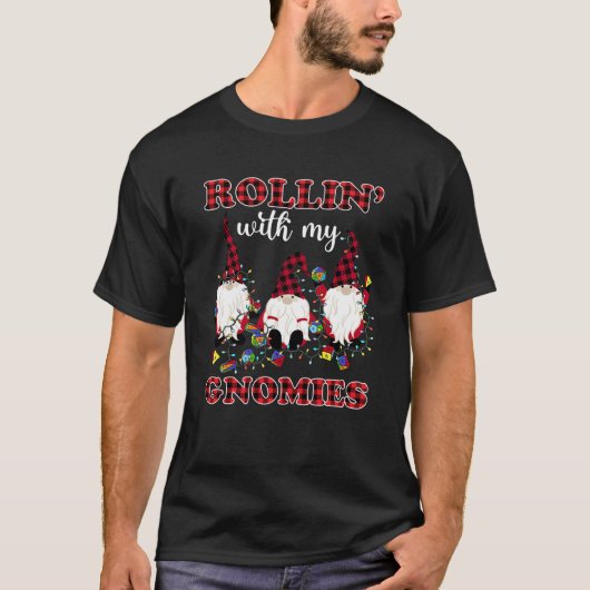 T-shirt Rollin With My Gnomies Roll For Initiative Christm (Devant)