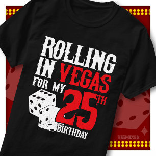 T-shirt Rolling à Vegas, l'équipe de la fête aux dés pour