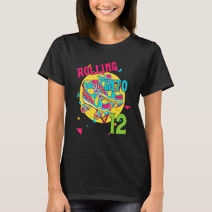 T-shirt Rolling En 12 Anniversaire Mignonne fille de patin