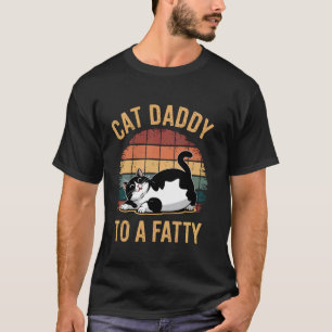 T-shirt Rolling Fatties Chat Animal Drôle Papa Chat, Papa