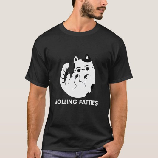 T-shirt Rolling Fatties Chat Chat (Devant)