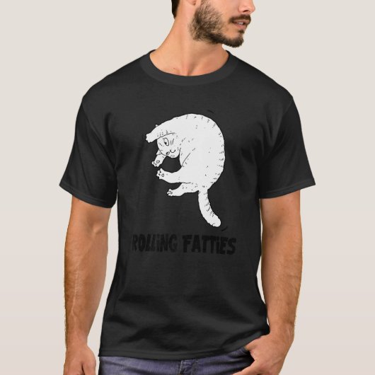 T-shirt Rolling Fatties Chat Chat Tenue Chat Papa Chat M (Devant)