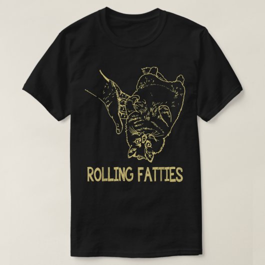 T-shirt Rolling Fatties Chat Funny Chat Amoureux des chats (Design devant)
