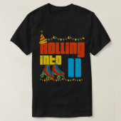T-shirt Rolling In 11 Roller Skate 11e Anniversaire S (Design devant)