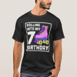 T-shirt Rolling In My 7 Birthday Kids 7th Birthday 7 Yea<br><div class="desc">Rolling In My 7 Birthday Kids 7th Birthday 7 Years.</div>