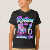 T-shirt Rolling Into 6 Year Old Roller Skating 6th Birthda (Devant)