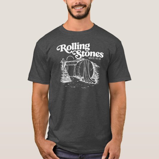T-shirt Rolling Stone Retro Jesus Since AD (Devant)