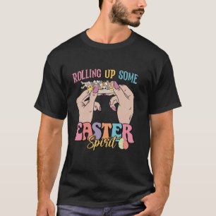 T-shirt Rolling Up Quelques Pâques Esprit Joyeux Pâques Bu