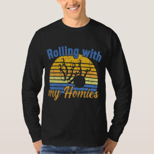 T-shirt Rolling With My Homies Retro Bowling