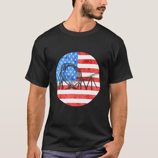 T-shirt Rolller Dessous de verre Long Aventure Ride Thrill (Devant)