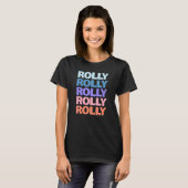 T-shirt Rolly de texte répété moderne (Devant entier)