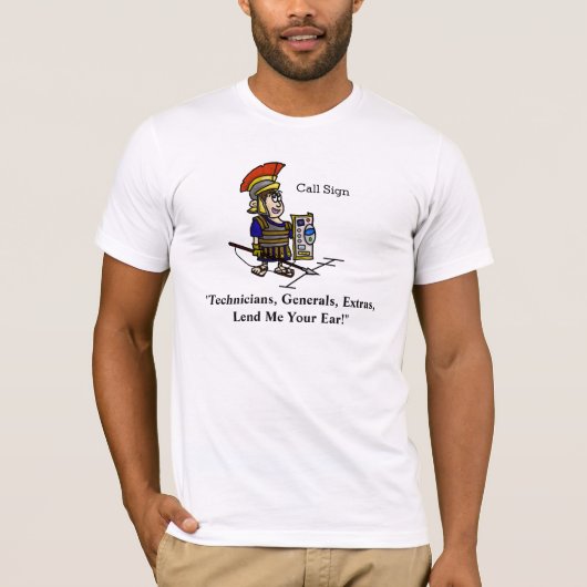 T-shirt romain de radio-amateur de soldat (Devant)