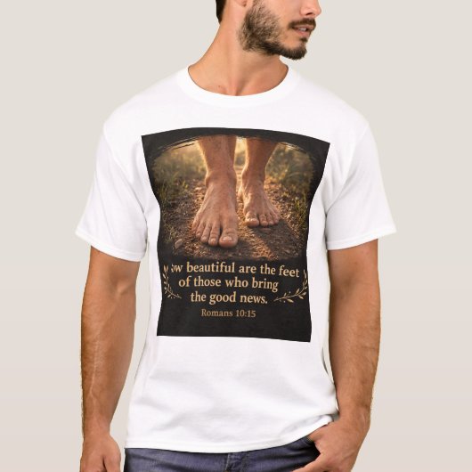 T-shirt Romains 10:15 et Évangile (Devant)
