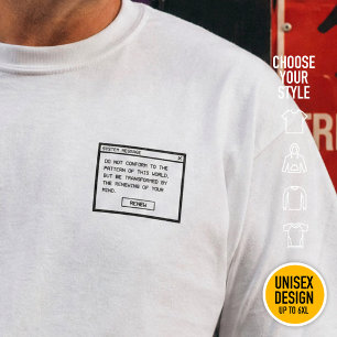 T-shirt Romains 12:2 Ne vous conformez pas Christian Stree