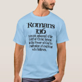T-shirt Romains 1:16 (Devant)