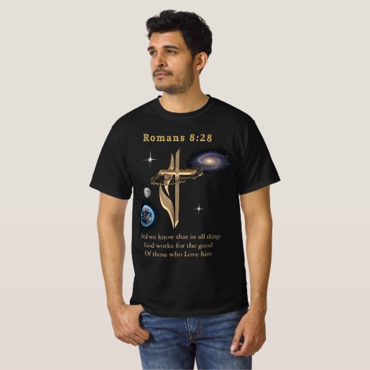 T-shirt Romains 8:28 (Devant entier)
