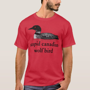 T-shirt Romance de hockey stupide pour loup canadien pour