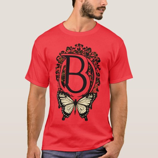 T-shirt romance papillon gracieux (Devant)