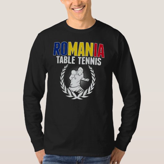 T-shirt Romania Table Tennis   Romanian Ping Pong Supporte (Devant)
