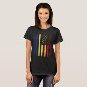 T-shirt Romanian American Flag Romania America Pride Herit (Devant entier)