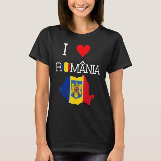 T-shirt Romanian  I Love Romania (Devant)