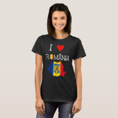 T-shirt Romanian  I Love Romania (Devant entier)