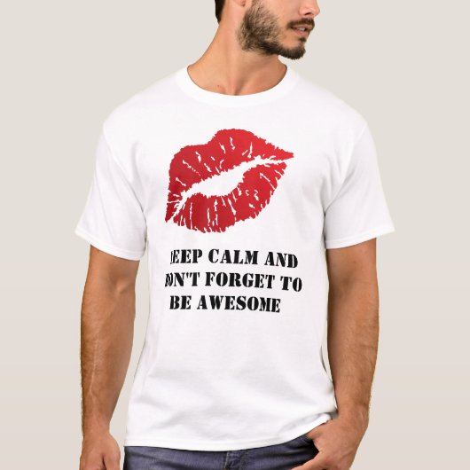 T-shirt Romantic chic luxe red lips (Devant)