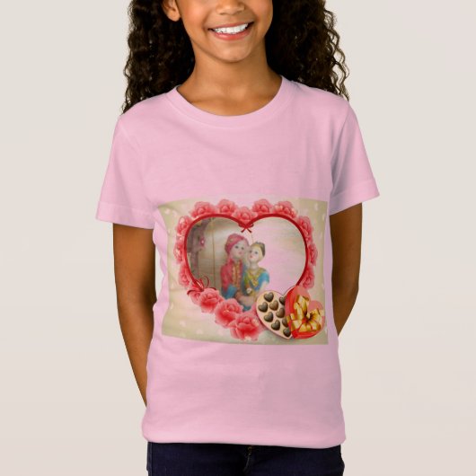 T-Shirt Romantique Amour Coeur Art Imprimer (Devant)