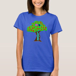 T-shirt ° ・ ♥ Romantique arbre d'amour Femme d'équipage T-