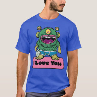 T-shirt Romantique Green Love Monster