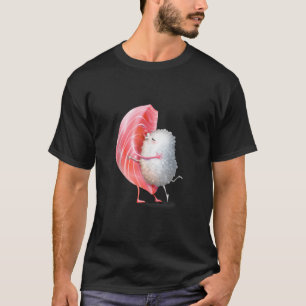 T-shirt Romantique Maguro Sushi Hug Et Kiss Cute Kawaii An