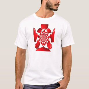 T-shirt Romantique Red Hearts Art Motif Imprimer