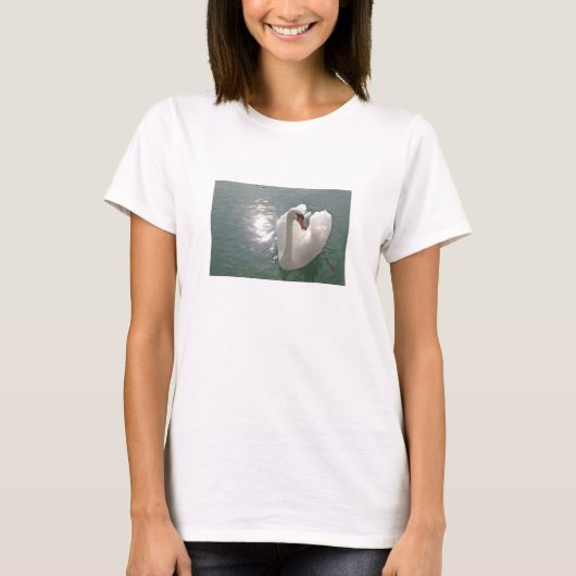 T-shirt romantischer Schwan (Devant)