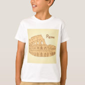 T-shirt Rome Colosseum Sketch Boys (Devant)