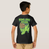 T-shirt Rome-Dive Ptero Cute Dinosaur & Colosseum Travel A (Dos entier)