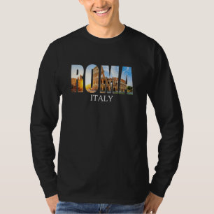T-shirt Rome Italie Drapeau Italien Italia Touriste Colisé