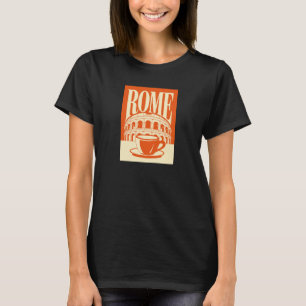 T-shirt Rome Minimaliste Italie Colisée Voyage Art