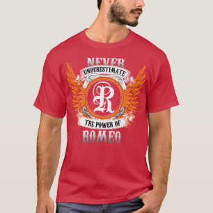 T-shirt Romeo Nom Chemise Ne Sous-Estime Jamais Le Pouvoir
