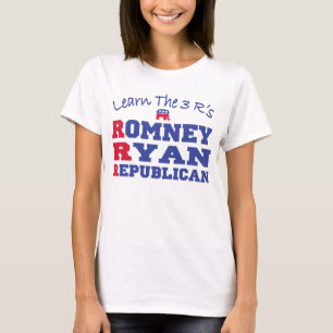T-shirt Romney Ryan apprennent les 3 r