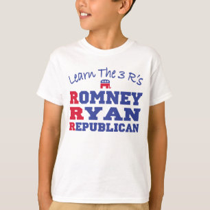 T-shirt Romney Ryan apprennent les 3 r