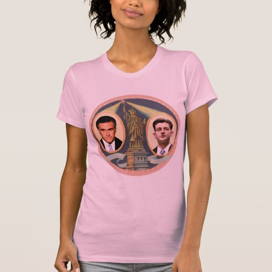 T-shirt Romney Ryan rétro (Devant)