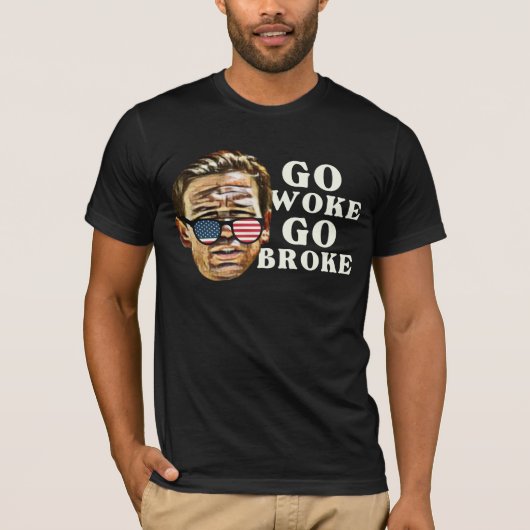 T-shirt Ron DeSantis Go Woke Go Broke (Devant)