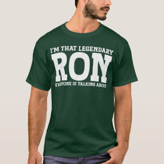 T-shirt Ron Nom Personnel Prénom Drôle Ron rétro