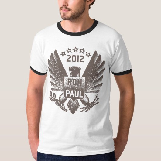 T-shirt Ron Paul 2012 Eagle gris-foncé (Devant)