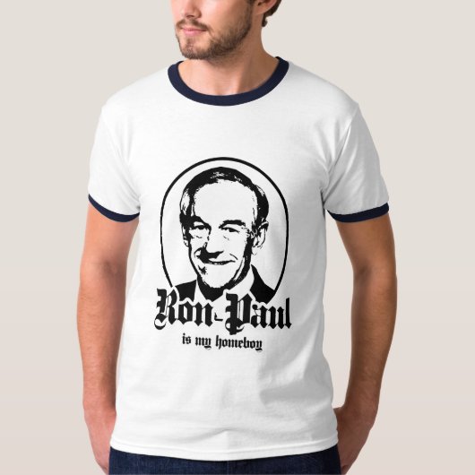 T-SHIRT RON PAUL EST MON HOMEBOY (Devant)