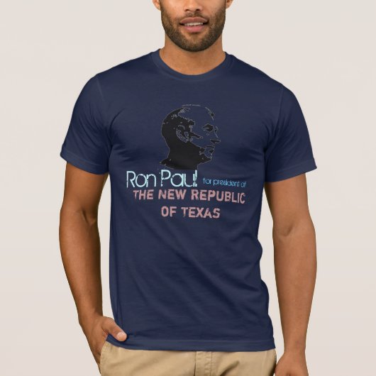 T-shirt Ron Paul font face au pochoir, Ron Paul, pour le (Devant)